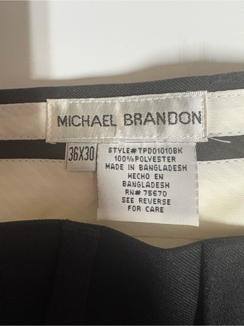 Michael Brandon Black Men's Dress Pants